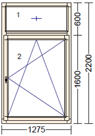 Окно из лиственницы со стеклопакетом Mod FR-2